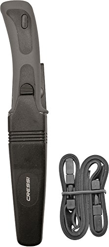 Cressi RC555000 VIGO - Cuchillo de buceo, color negro y gris