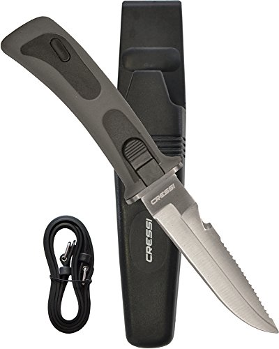 Cressi RC555000 VIGO - Cuchillo de buceo, color negro y gris