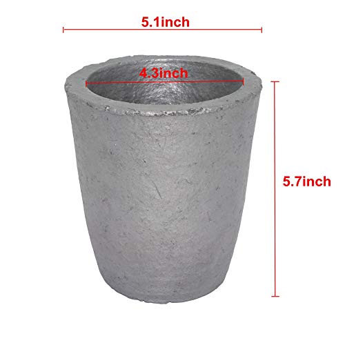 Crisol de fundición Carburo de silicio Cristales de grafito Copa Horno Antorcha fundición Fundición Refinado Oro Plata Cobre Latón Aluminio (750ML)