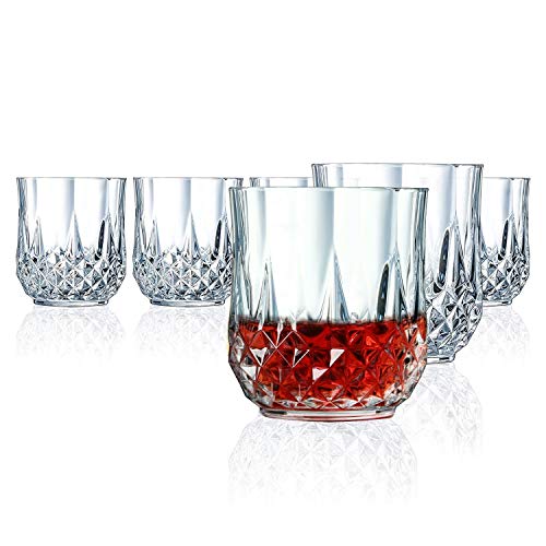 Cristal d'Arques-Longchamp vaso de whisky,320ml, sin la marca de llenado, 6 Vasos