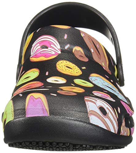 Crocs Bistro Graphic Clog, Zuecos Unisex Adulto, Multicolor (Black/Multi Donuts 0i3), 42/43 EU