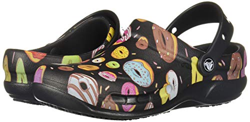 Crocs Bistro Graphic Clog, Zuecos Unisex Adulto, Multicolor (Black/Multi Donuts 0i3), 42/43 EU