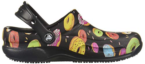 Crocs Bistro Graphic Clog, Zuecos Unisex Adulto, Multicolor (Black/Multi Donuts 0i3), 42/43 EU