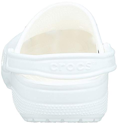 Crocs Classic U, Zuecos con Correa Trasera Unisex Adulto, White, 41/42 EU