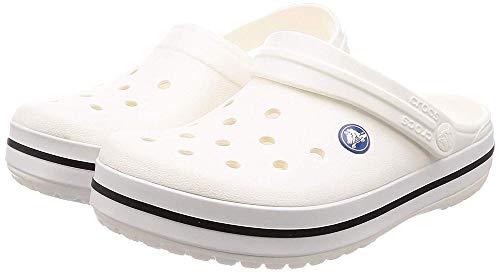 Crocs Crocband U, Zuecos Unisex Adulto, Blanco (White), 39-40 EU