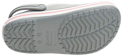 Crocs Crocband U, Zuecos Unisex Adulto, Gris (Light Grey-Bright Coral 0fl), 39-40 EU