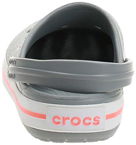 Crocs Crocband U, Zuecos Unisex Adulto, Gris (Light Grey-Bright Coral 0fl), 39-40 EU