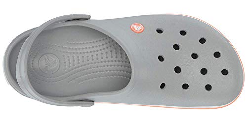 Crocs Crocband U, Zuecos Unisex Adulto, Gris (Light Grey-Bright Coral 0fl), 39-40 EU