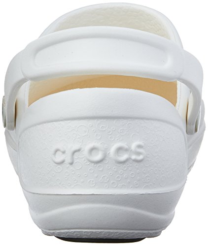 Crocs Mercy Work, Mujer Zueco, Blanco (White/White), 33-34 EU