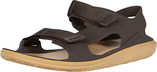 Crocs Swiftwater Molded Expedition Sandal, Sandalias de Punta Descubierta para Hombre, Marrón (Espresso/Tan 2i1), 42/43 EU