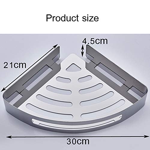 CROSOFMI Estante Ducha Estanteria Baño Esquina a Prueba de Herrumbre para Organizador de Cocina de Baño Acero Inoxidable 304 (Triángulo, 2 Paquetes)