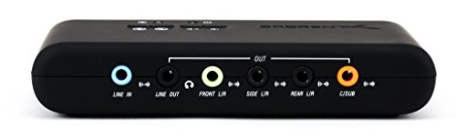 CSL - Tarjeta de Sonido USB 7.1 Externa 8 Canales - Canal 7.1 USB Soundbox - Dynamic 3D Surround Sound - para hasta 8 Altavoces - grabación reproducción simultánea - para Audio analógicos y Digitales