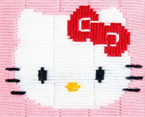 Cuadro decoraivo de Punto de Cruz (Plantilla Impresa, con Hilo, 16 x 12,5 cm), diseño de Hello Kitty