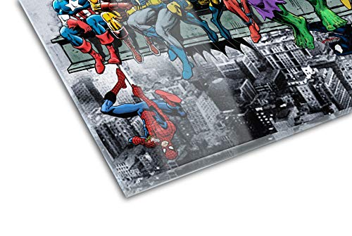 Cuadro metacrilato Superheroes Desayuno en Manhattan Marvel – Metacrilato de 4mm de Grosor - Fabricado en España - Impresión en Alta resolución – Varias Medidas (60, 41)