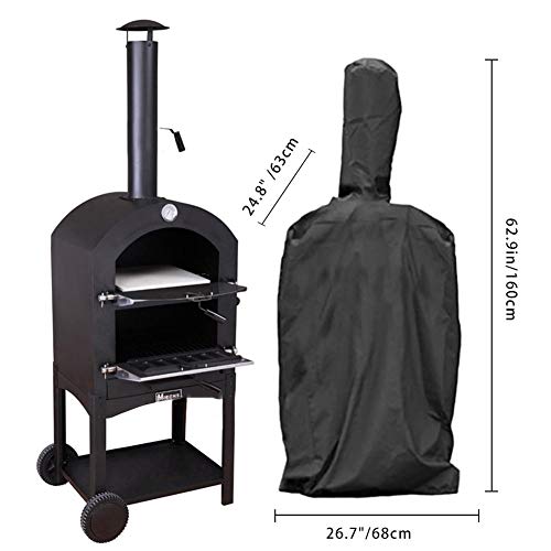 Cubierta Para Horno Leña, Funda Barbacoa Exterior Impermeable, Funda Protectora Para Horno De Jardín Y Exterior, Chimenea Barbacoa Horno Jardin Accesorios, Tela Oxford 210T De Alta Resistencia