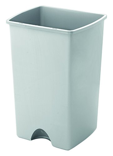 Cubo de basura sin tapa, 50L, gris metalizado