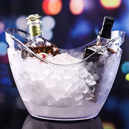 Cubo de Hielo, plástico/Transparente Lingote Cubo de Hielo/acrílico del Cubo de Champán/Cerveza Gran Hielo Barril de Vino/Cubo de Hielo/Cubo de Hielo Bar KTV (Color: B, Tamaño: 3L), Tamaño: