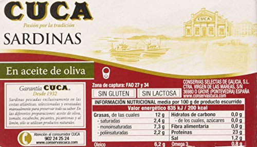 Cuca - Sardinas en aceite de oliva 120 g