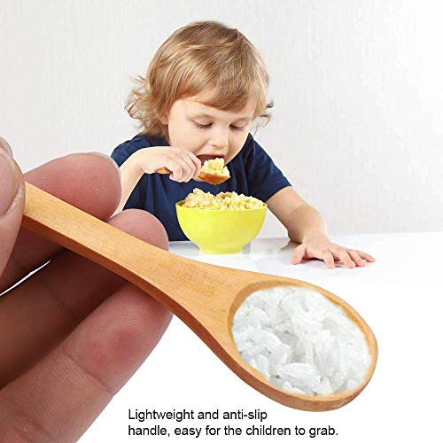 Cuchara de Madera Hecha a Mano, 20 Piezas Mini Cucharas de Madera,Cucharas Pequeñas de Madera para Niños,Cucharas Pequeñas de Madera de 13cm,para Helado, Miel, Café, Té, Condimentos, Drogas