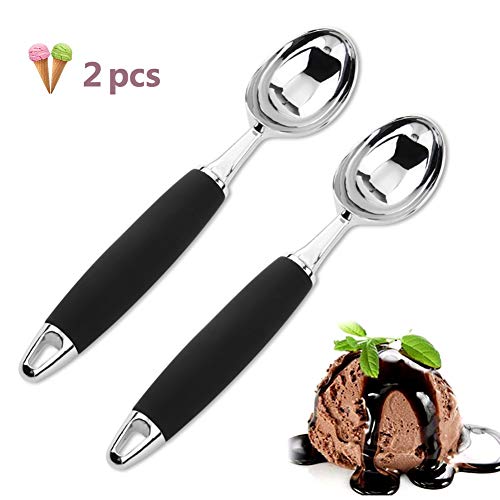 Cuchara Para Helado 8.54Inch Acero Inoxidable Cuchara Para Helado, Apto Para Lavavajillas, Con La Manija Fácil Agarre, Prácticos Novedades Para La Cocina,2pc