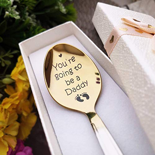 Cuchara You Going to be Daddy – Anuncio de embarazo sorpresa – We're embarazant – regalo conmemorativo revelar embarazo en caja de regalo