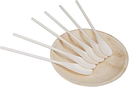 Cucharas de Madera (12 Piezas) - 30.5x4cm - Cucharas de Cocina Set con Mango Largo - Grande Utensilio de Cocina para Mezclar, Servir, Hornear, Freír, Revolver, Decoración - Cucharas Multiusos