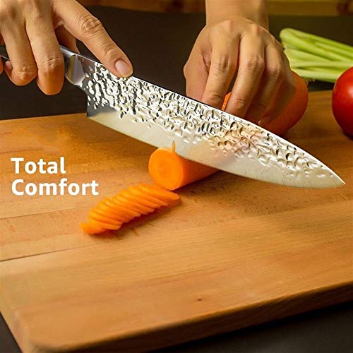 Cuchillo de cocina de 8 pulgadas profesional japonés del cocinero cuchillos 7Cr17 acero inoxidable 440C Tang completa Carne Cleaver máquina de cortar Santoku Conjunto Herramientas de cocina