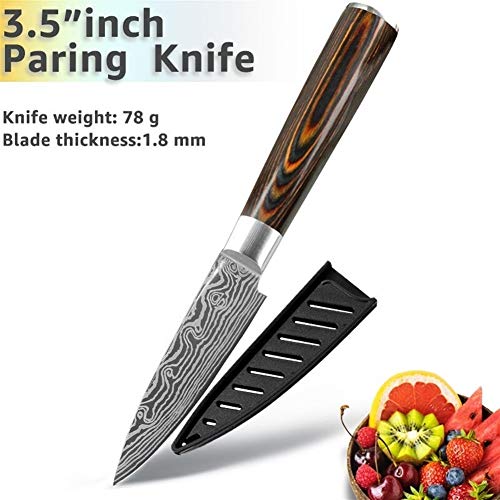 Cuchillo de cocina Herramienta Cleaver Santoku Damasco Dibujo máquina de cortar carne de 8 pulgadas Chef japonés cuchillos 7Cr17 acero inoxidable 440C Conjunto Láser Herramientas de cocina