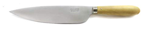 Cuchillo de Cocina PALLARES, Mango de Boj, Acero Carbono, 22cm. Hoja Ancha