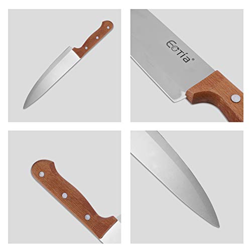 Cuchillos de Chef Pro Cuchillo de Cocina de 8 Pulgadas,Mango de Haya, Cuchillos de Cocina Muy Afilados, se Puede Utilizar en Cocinas y Restaurantes Domésticos Cortando Carne y Verduras Cortando Fruta