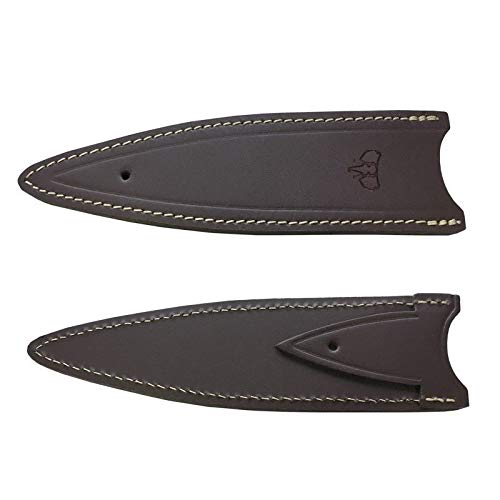 Cudeman Cuchillo Canario 162-B Hoja de Acero Inoxidable 420 de 19 cm y empuñadura de metacrilato Marfil de 10 cm para Caza, Pesca, Supervivencia y bushcraft + Portabotellas Regalo