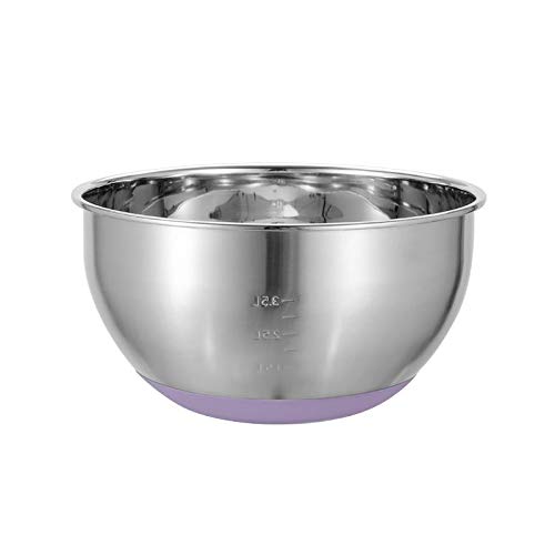 Cuencos Cocina Cuenco Mezcladores de Bol Acero Inoxidable con Base de Silicona Antideslizante Grande Bol Ensalada, 28cm