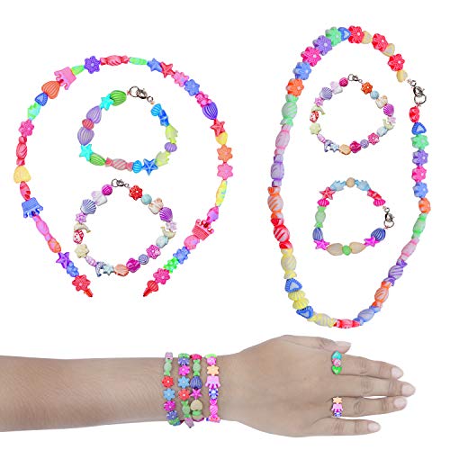 Cuentas Abalorios DIY Beads - 500 Piezas Abalorios para Hacer Pulseras - Incluye Formas Surtidas, Cordel Elástico, Anillas Abiertas, Cierres de Langosta con Caja de Almacenamiento