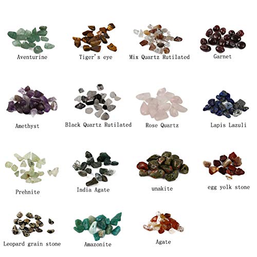 Cuentas de cristal de cuarzo con forma irregular, 15 diferentes tipos de piedras preciosas para hacer pulseras y collares
