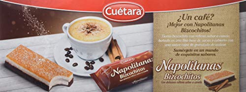 CUETARA Napolitanas bizcochitos con relleno sabor canela caja 6 uds