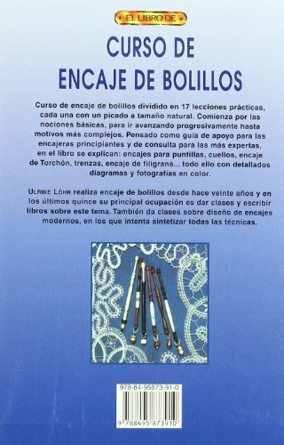 Curso de encaje de bolillos : en 17 lecciones con sus picados