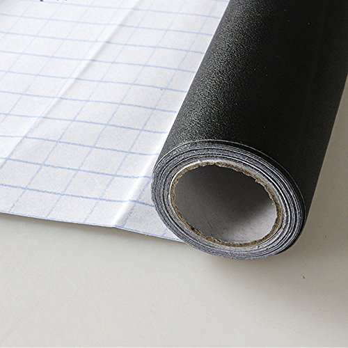 Cusfull 1 Pcs Pizarra Negra Tiza Autoadhesiva Pegatina de Pared Frigorífico para Niños Calendario Planificador en Casa Oficina Papel de Pizzara Despegable Infantil 90cm*200cm