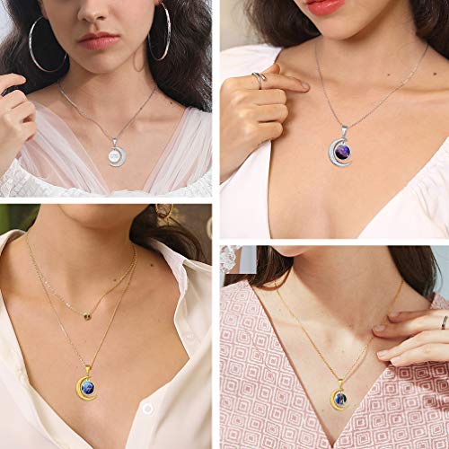 Custom Colgante Horóscopo Sol Luna Collares Modernos de Escorpio Acero Inoxidable 316L Regalo de Cumpleaños para Madres Joyería Personalizada