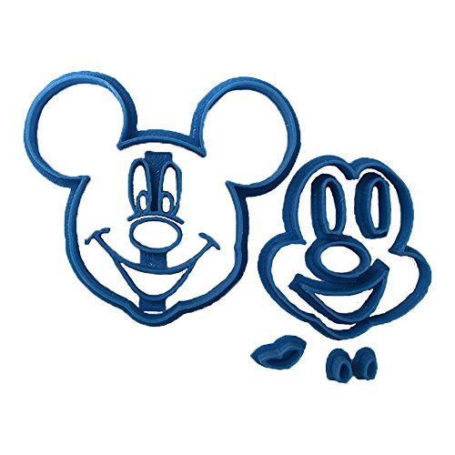 Cuticuter Mickey Cara Cortador de Fondant, Azul, 8x7x1.5 cm