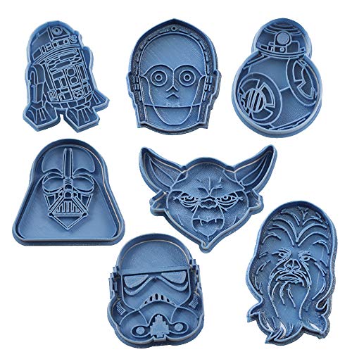 Cuticuter Star Wars Pack Cortador de Galletas, Azul, 16x14x1.5 cm, 7 Unidades