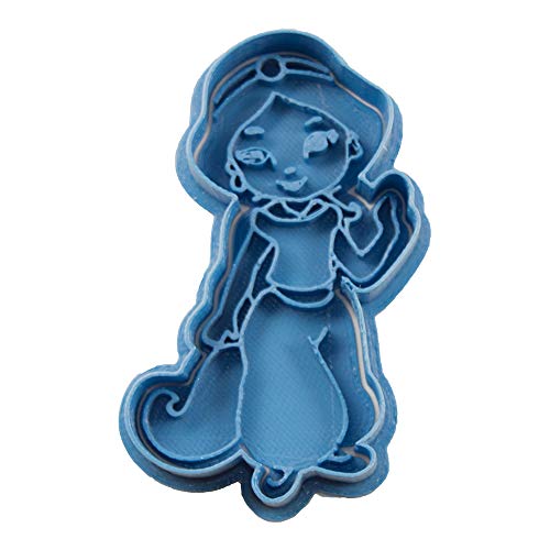Cuticuter Yasmin Chibi Princesa Disney Cortador de Galletas, Azul, 8x7x1.5 cm