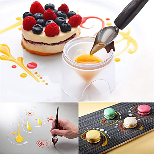 CXJUN Chef de precisión Multiusos Cucharas de Dibujo culinario Cuchara de Chocolate de Acero Inoxidable Cucharas de lápiz Decoración de Pasteles Pastelería para Hornear