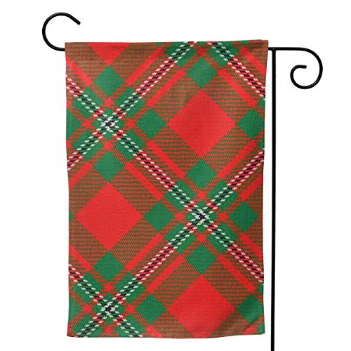 Cy-ril Estilo escocés Clan Macgregor Gregor Tartan Plaid Bandera de Bienvenida Decoraciones para Fiestas navideñas Adorno Hogar Doble Cara 12.5 'x18'