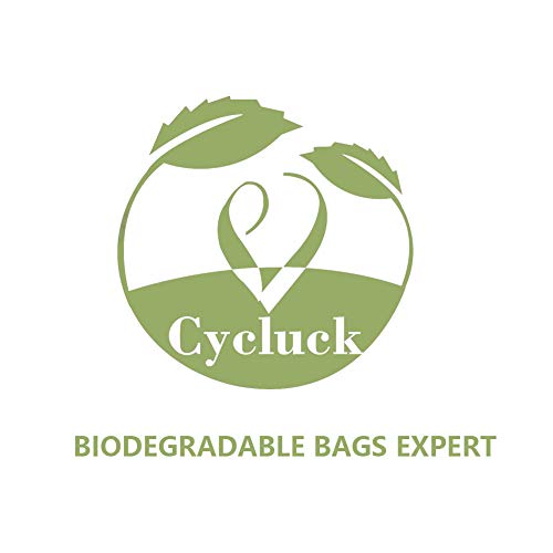 Cycluck 120 Bolsas 6L Bolsa de Basura ecológica 100% Biodegradable y Compostable, con EN 13432 Hecho de Almidón de Maíz (6L)