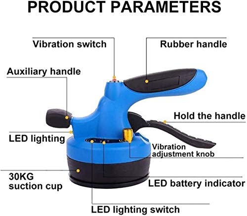 CYGGA Alicatador, alicatador - Martillo vibrador para mazo de Caucho Industrial - Herramienta automática de colocación de Suelos - Azulejos de Suelo y Revestimiento