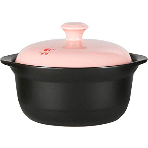 CYQ Utensilios de Cocina Plato de cazuela de Terracota - Olla de Barro de cerámica Cazuela de Piedra de Color para el hogar Olla de Sopa de Avena Olla de estofado de 1.8L