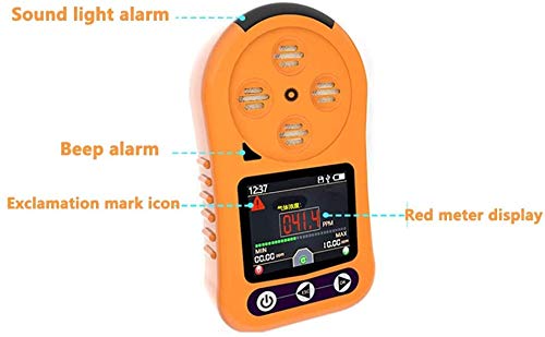 CYWYQ Detector de Gas Medidor de concentración de ozono 0~10PPM Medidor de O3 portátil portátil con Pantalla LCD Medidor Digital de Monitor de Gas de ozono