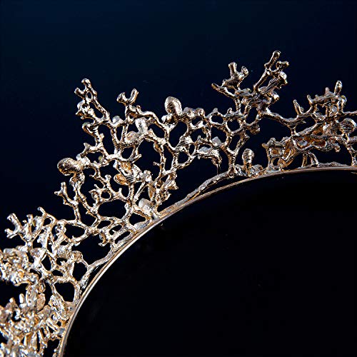 Czemo Tiara de Novia para Mujer Corona Cabello Joyería Rhinestone Diadema para Boda Pageant