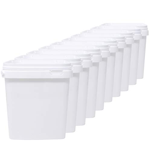 D' Luxy Pack 10 Cubos de Polipropileno Alimentario, 5 L (21x19cm). Reciclables, 100% Libres de BPA.