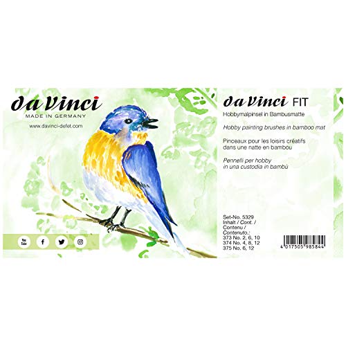 Da Vinci 5329 Fit - Pincel de bambú, Color Verde